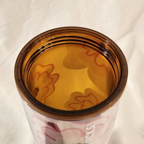 Starbucks Travel Tumbler Pink White Flower Twist Lid Tall Mug Cup 16 oz FastShip - Picture 7 of 13